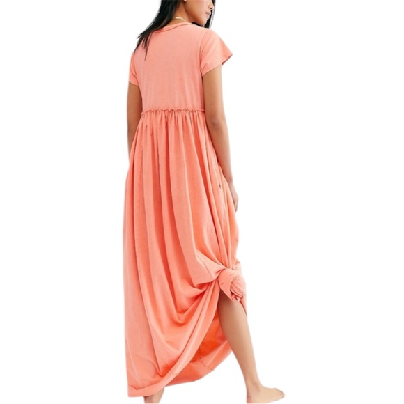 Free People Peach Carissa Tee Dress - Picture 2 of 8
